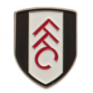 Fulham FC Enamel Crest Button / White/Black/Red